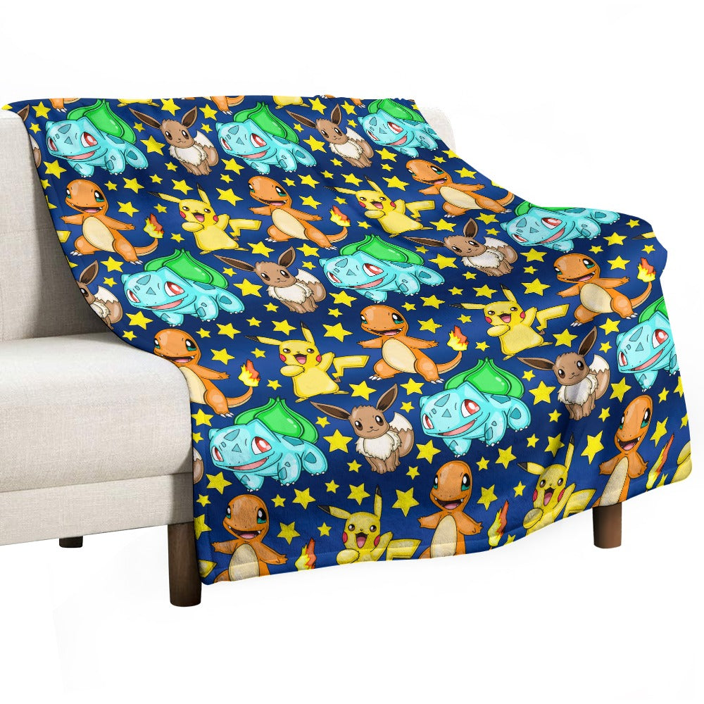 Premium Character Design Flannel Blanket - Gaming & Anime Inspired Comfort Throw 🛋️⭐