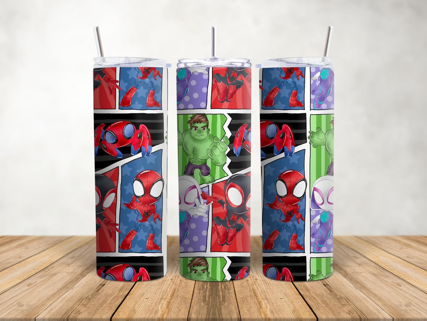 Premium Character Design Tumbler - Superhero & Gaming Inspired Drink Companion 🥤⭐
