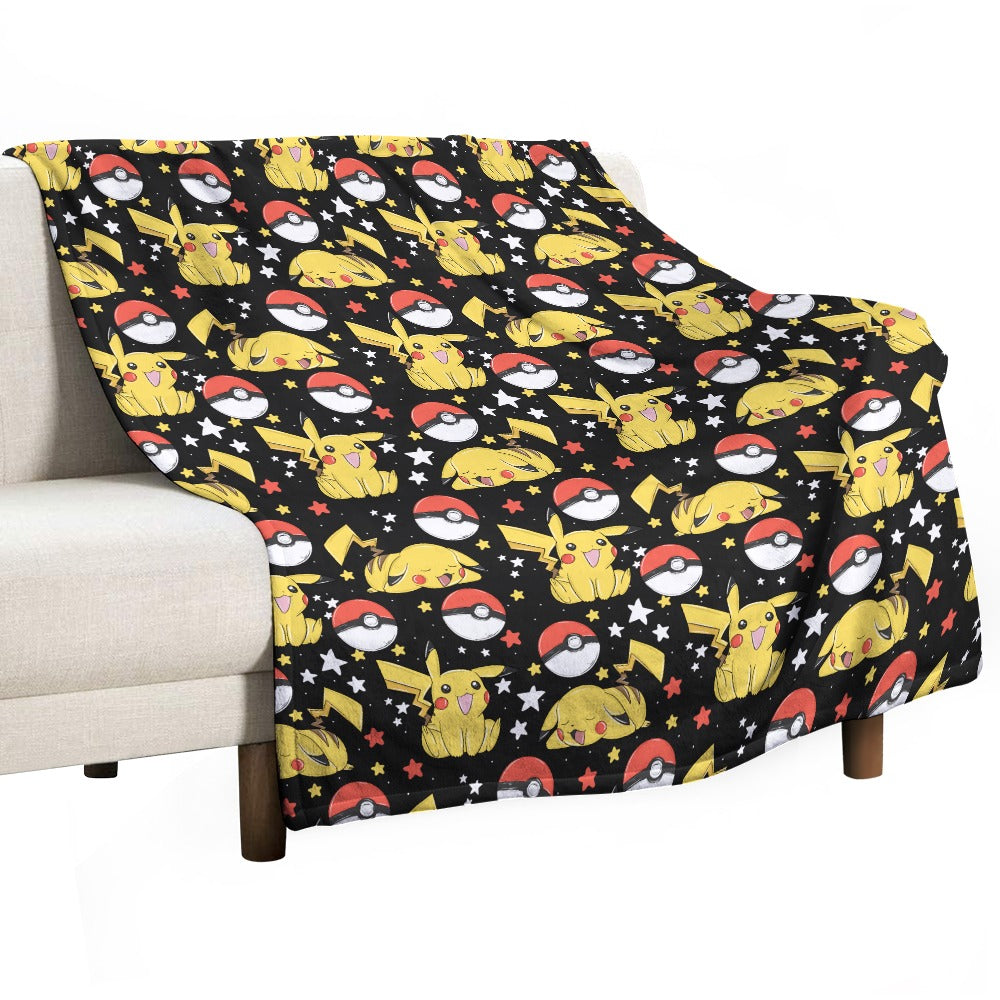 Premium Character Design Flannel Blanket - Gaming & Anime Inspired Comfort Throw 🛋️⭐