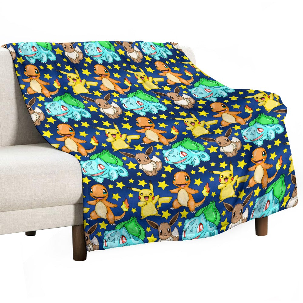 Premium Character Design Flannel Blanket - Gaming & Anime Inspired Comfort Throw 🛋️⭐