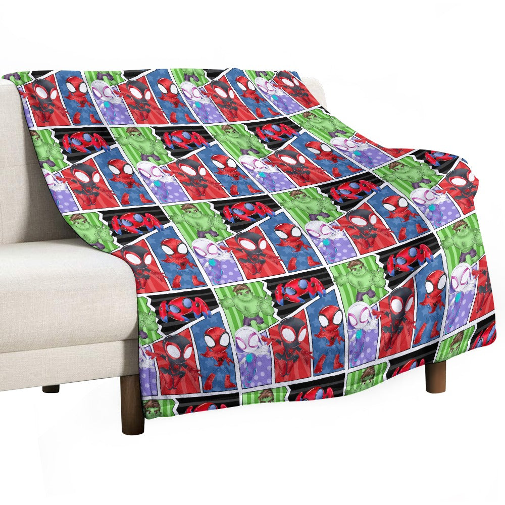 Premium Character Design Flannel Blanket - Superhero & Gaming Inspired Comfort Throw 🛋️⭐