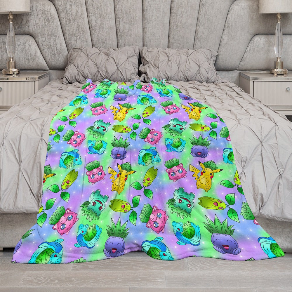 Premium Character Design Flannel Blanket - Gaming & Anime Inspired Comfort Throw 🛋️⭐