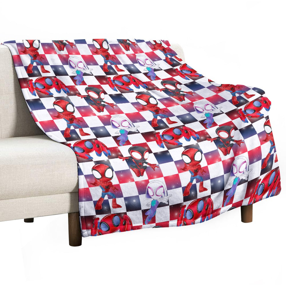 Premium Character Design Flannel Blanket - Superhero & Gaming Inspired Comfort Throw 🛋️⭐
