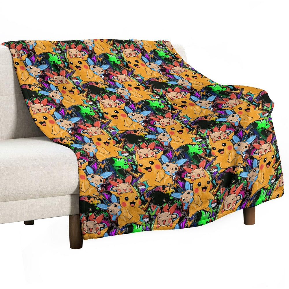 Premium Character Design Flannel Blanket - Gaming & Anime Inspired Comfort Throw 🛋️⭐