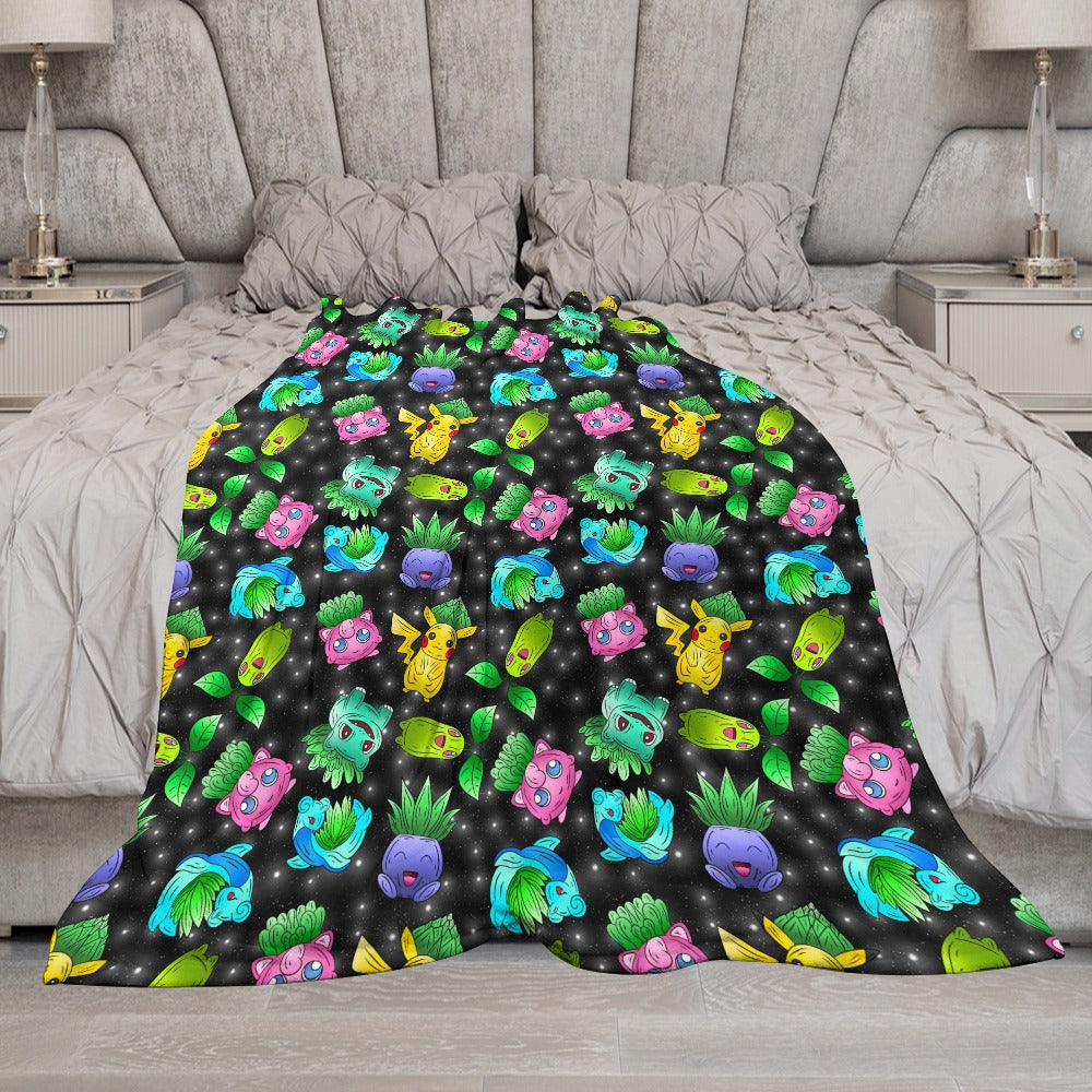 Premium Character Design Flannel Blanket - Gaming & Anime Inspired Comfort Throw 🛋️⭐