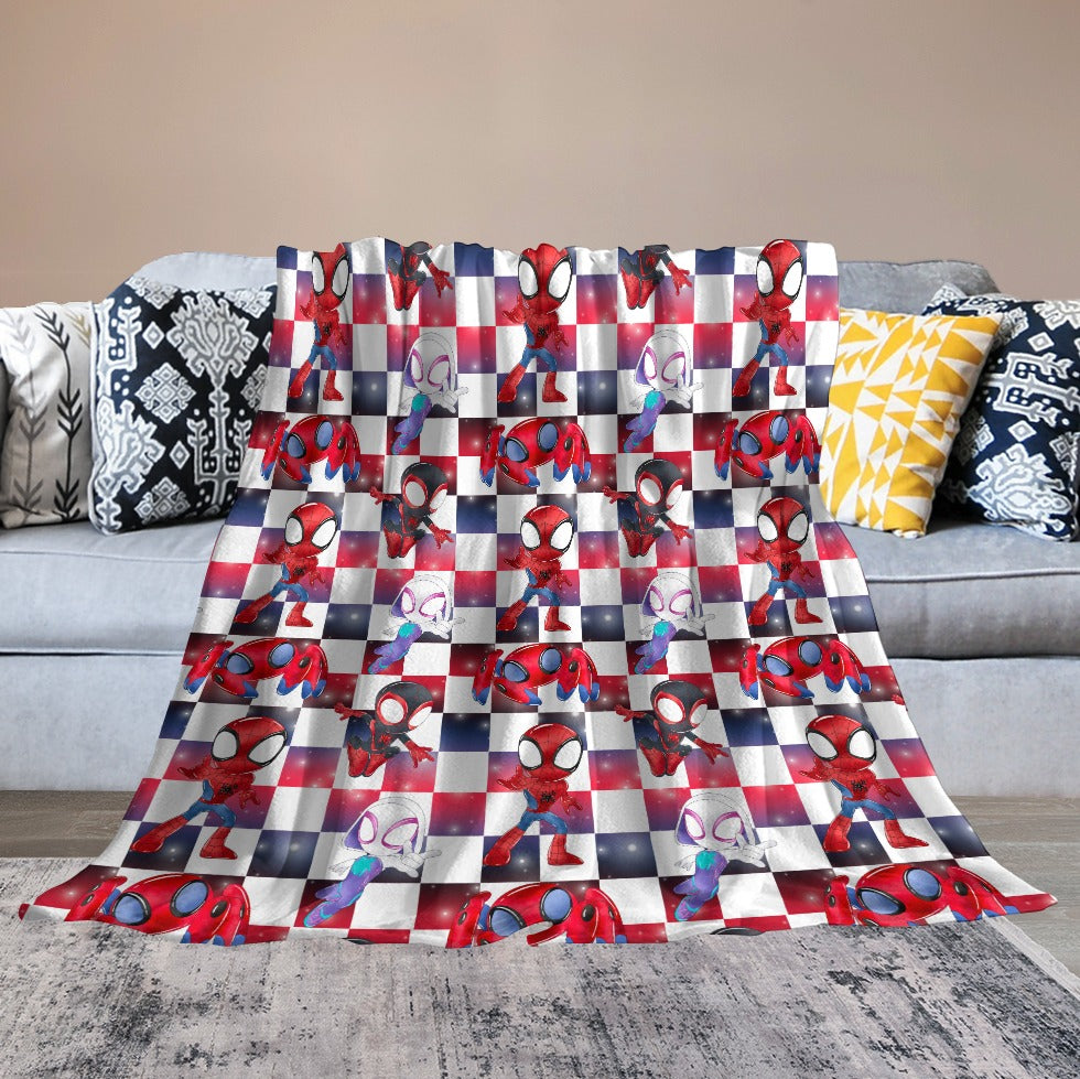 Premium Character Design Flannel Blanket - Superhero & Gaming Inspired Comfort Throw 🛋️⭐