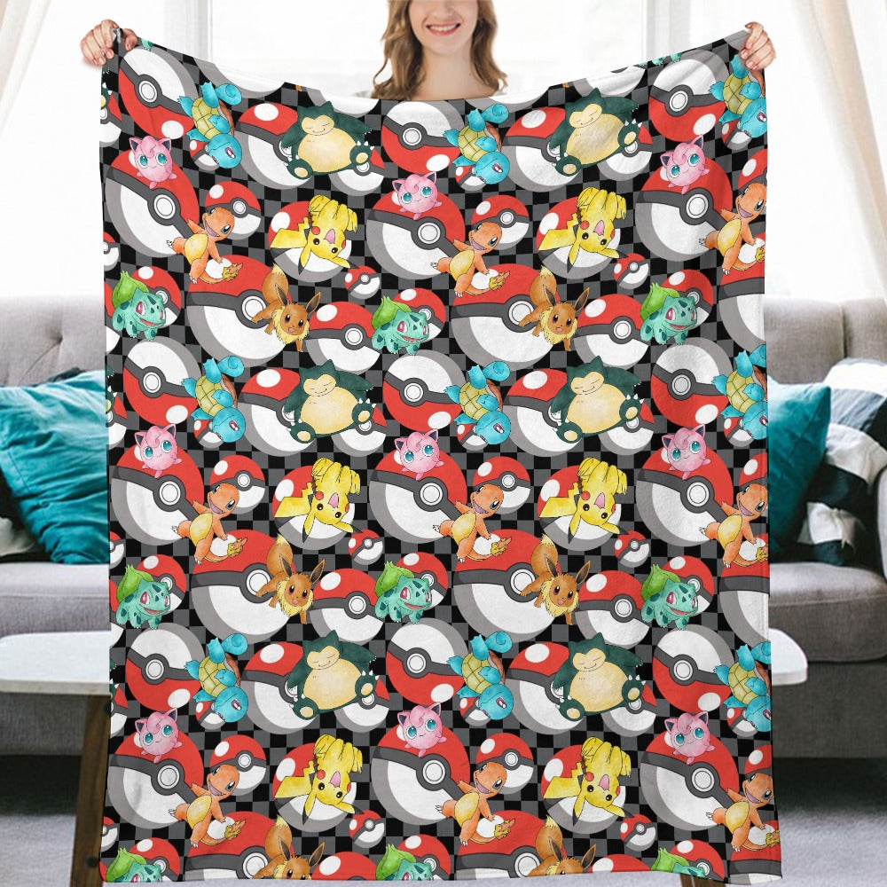 Premium Character Design Flannel Blanket - Gaming & Anime Inspired Comfort Throw 🛋️⭐