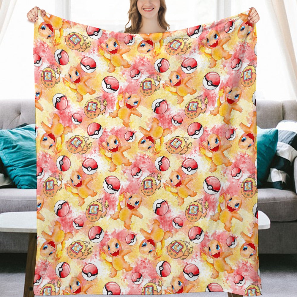 Premium Character Design Flannel Blanket - Gaming & Anime Inspired Comfort Throw 🛋️⭐