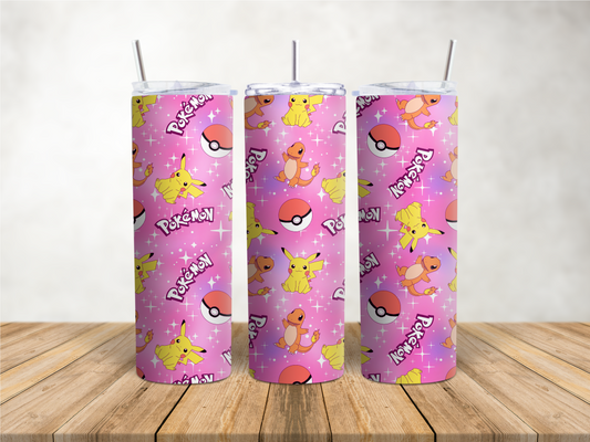 Premium Character Design Skinny Tumbler - Gaming & Anime Inspired Travel Cup 🥤⭐