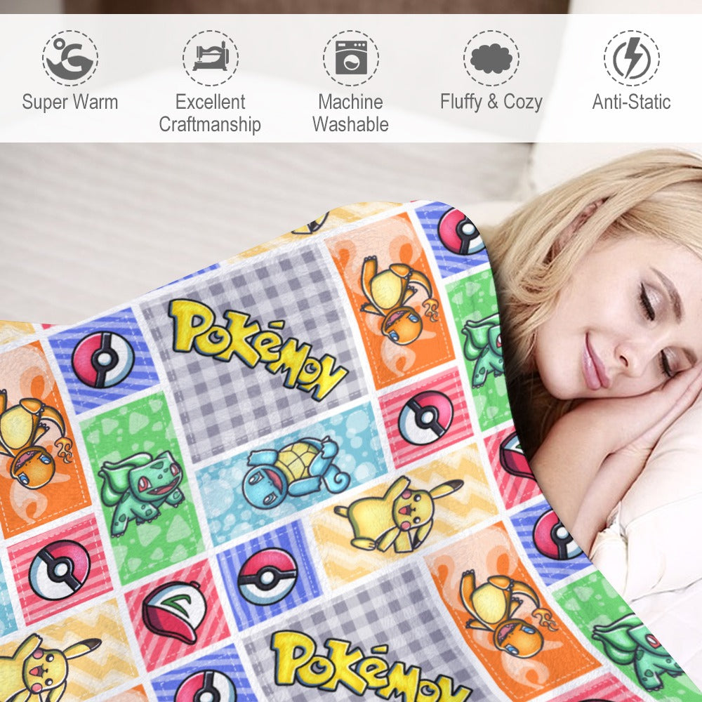 Premium Character Design Flannel Blanket - Gaming & Anime Inspired Comfort Throw 🛋️⭐