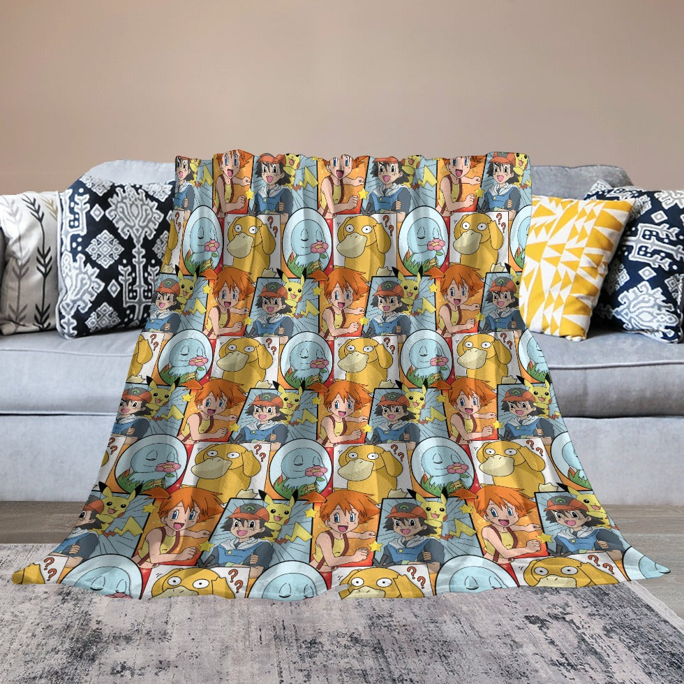 Premium Character Design Flannel Blanket - Gaming & Anime Inspired Comfort Throw 🛋️⭐