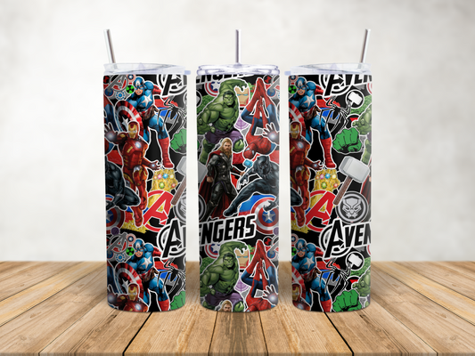 Premium Character Design Tumbler - Superhero & Gaming Inspired Drink Companion 🥤⭐