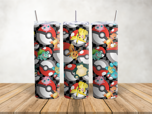Premium Character Design Skinny Tumbler - Gaming & Anime Inspired Travel Cup 🥤⭐