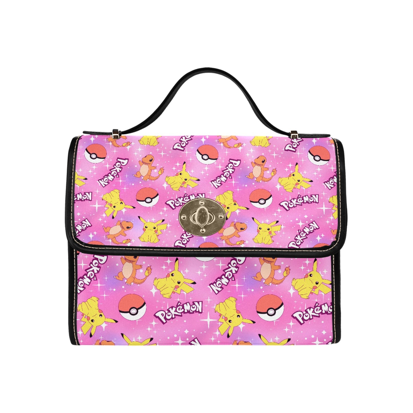 Pink Electric Mouse Gaming Handbag - Anime Inspired Shoulder Bag with Adjustable Strap