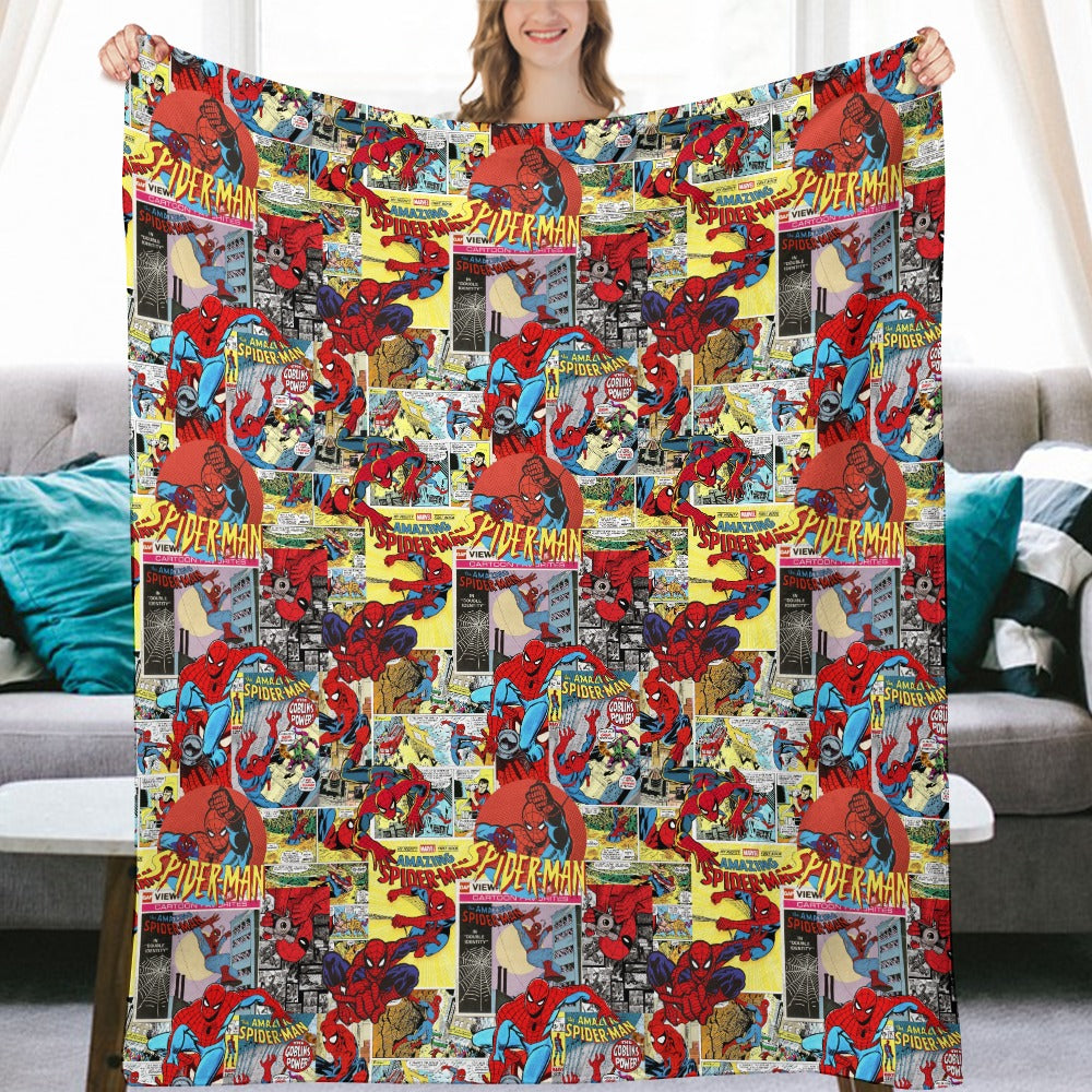 Premium Character Design Flannel Blanket - Superhero & Gaming Inspired Comfort Throw 🛋️⭐