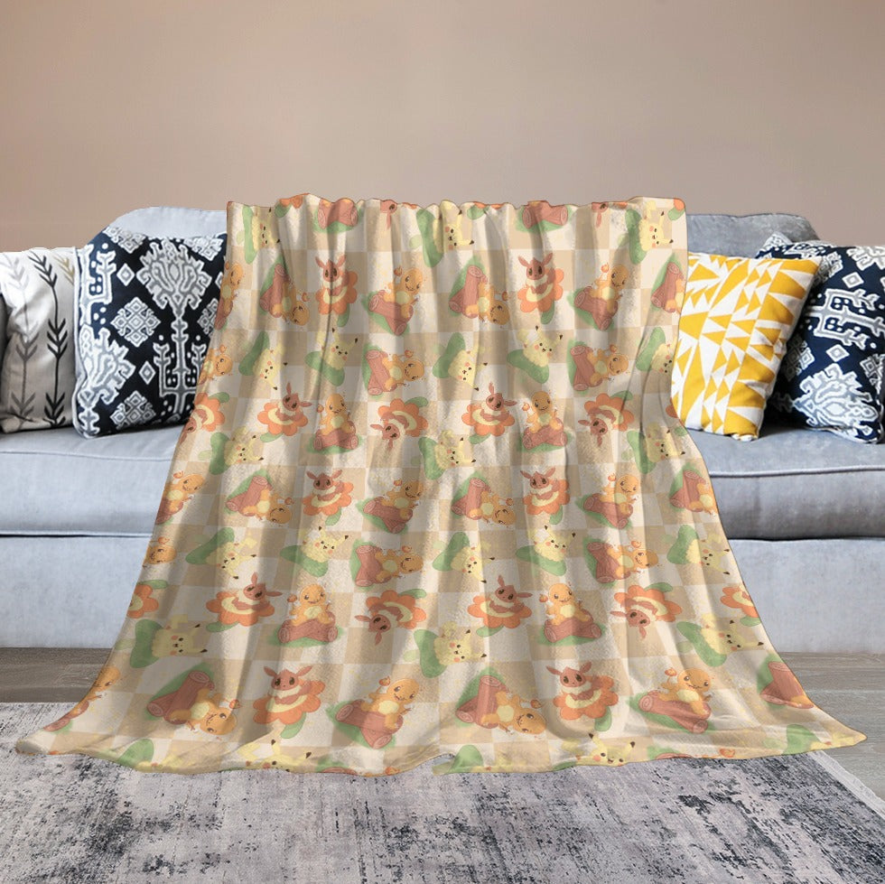 Premium Character Design Flannel Blanket - Gaming & Anime Inspired Comfort Throw 🛋️⭐