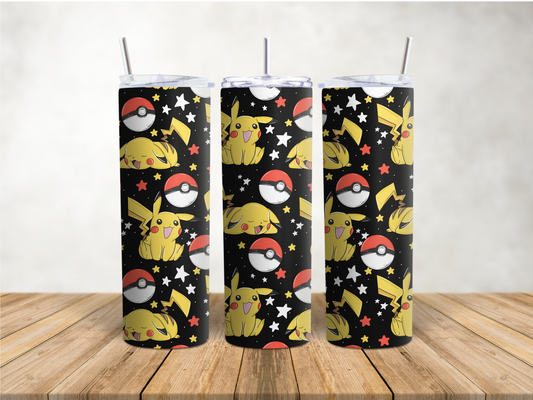 Premium Character Design Skinny Tumbler - Gaming & Anime Inspired Travel Cup 🥤⭐
