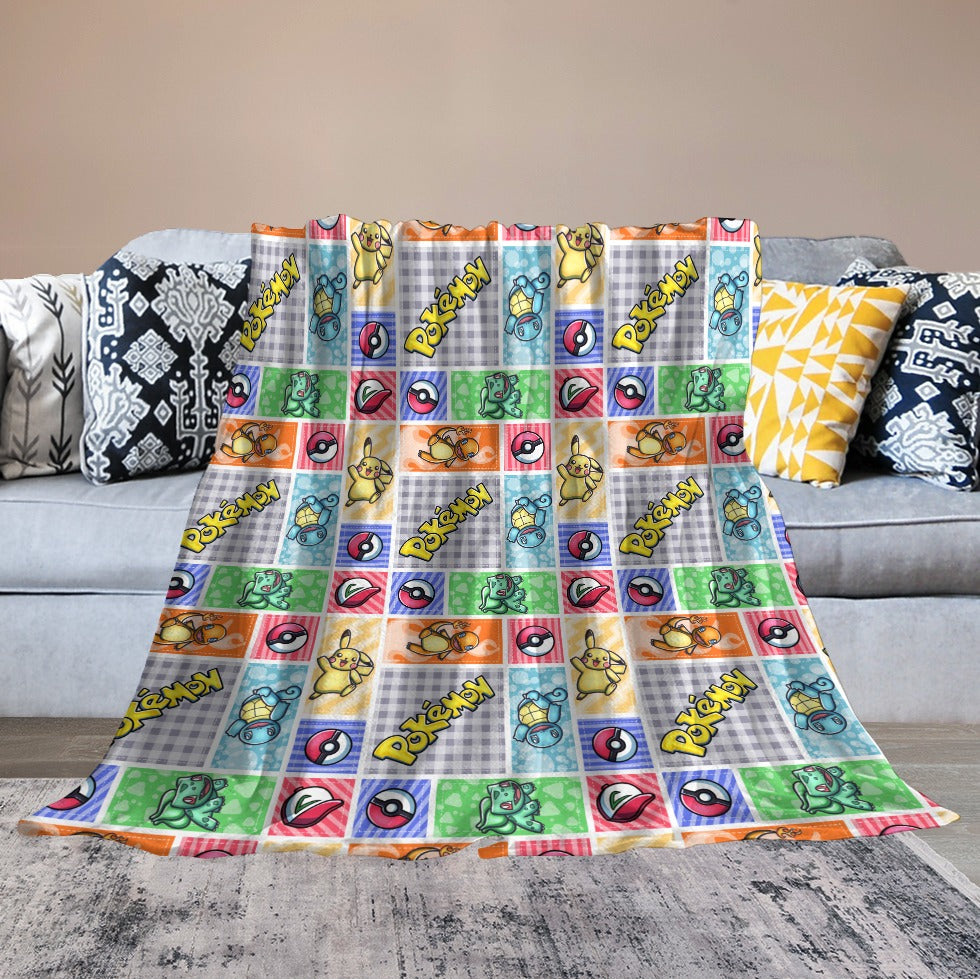 Premium Character Design Flannel Blanket - Gaming & Anime Inspired Comfort Throw 🛋️⭐