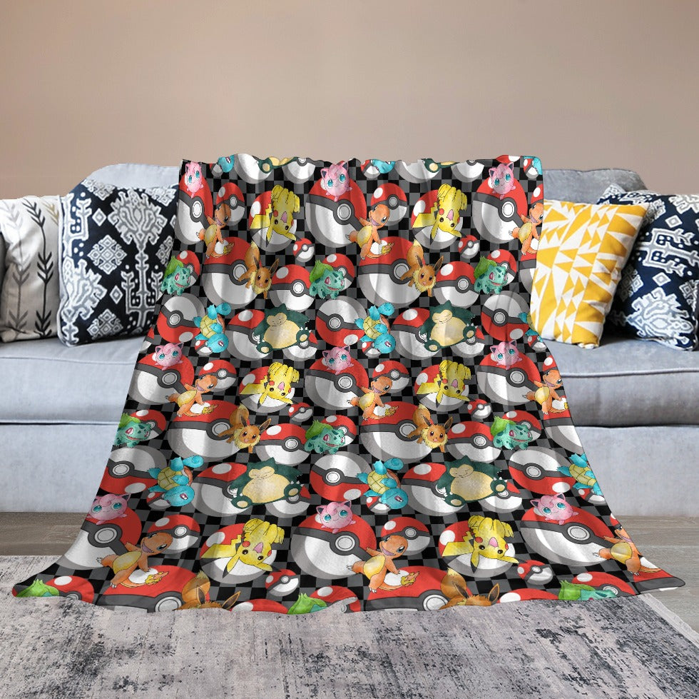 Premium Character Design Flannel Blanket - Gaming & Anime Inspired Comfort Throw 🛋️⭐