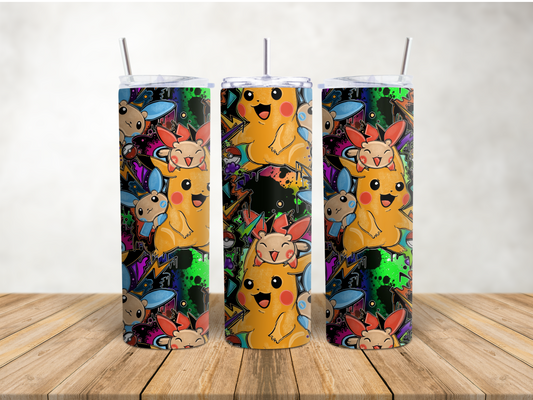 Premium Character Design Skinny Tumbler - Gaming & Anime Inspired Travel Cup 🥤⭐