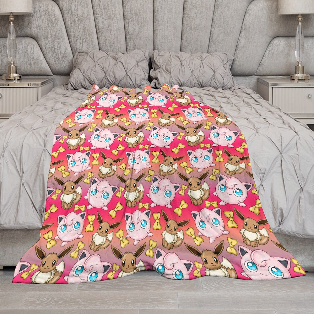 Premium Character Design Flannel Blanket - Gaming & Anime Inspired Comfort Throw 🛋️⭐