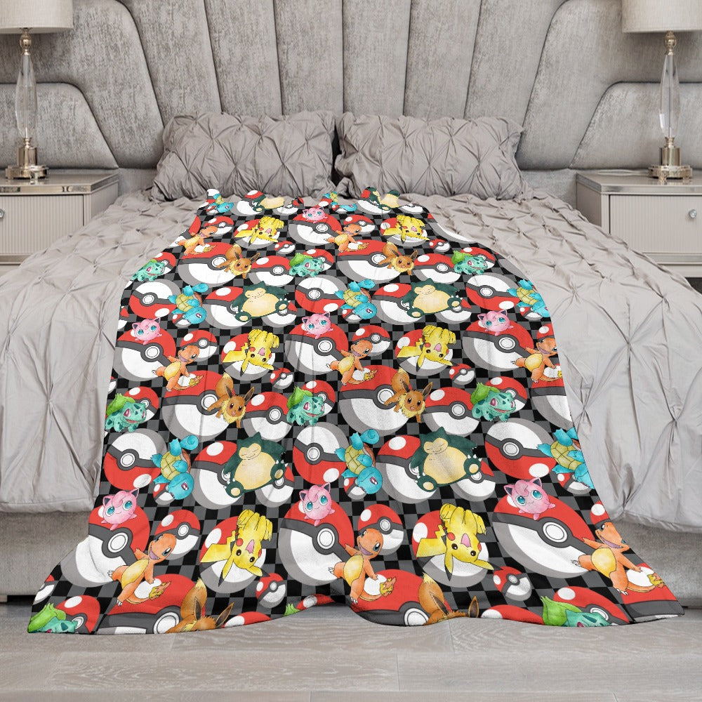Premium Character Design Flannel Blanket - Gaming & Anime Inspired Comfort Throw 🛋️⭐