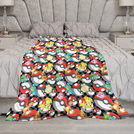 Premium Character Design Flannel Blanket - Gaming & Anime Inspired Comfort Throw 🛋️⭐