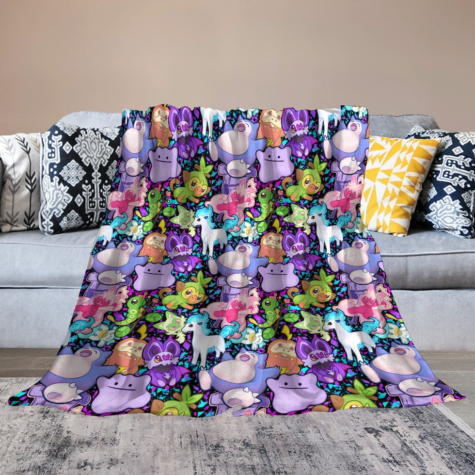 Premium Character Design Flannel Blanket - Gaming & Anime Inspired Comfort Throw 🛋️⭐