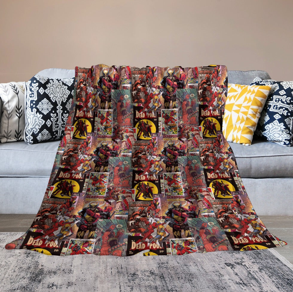 Premium Character Design Flannel Blanket - Superhero & Gaming Inspired Comfort Throw 🛋️⭐