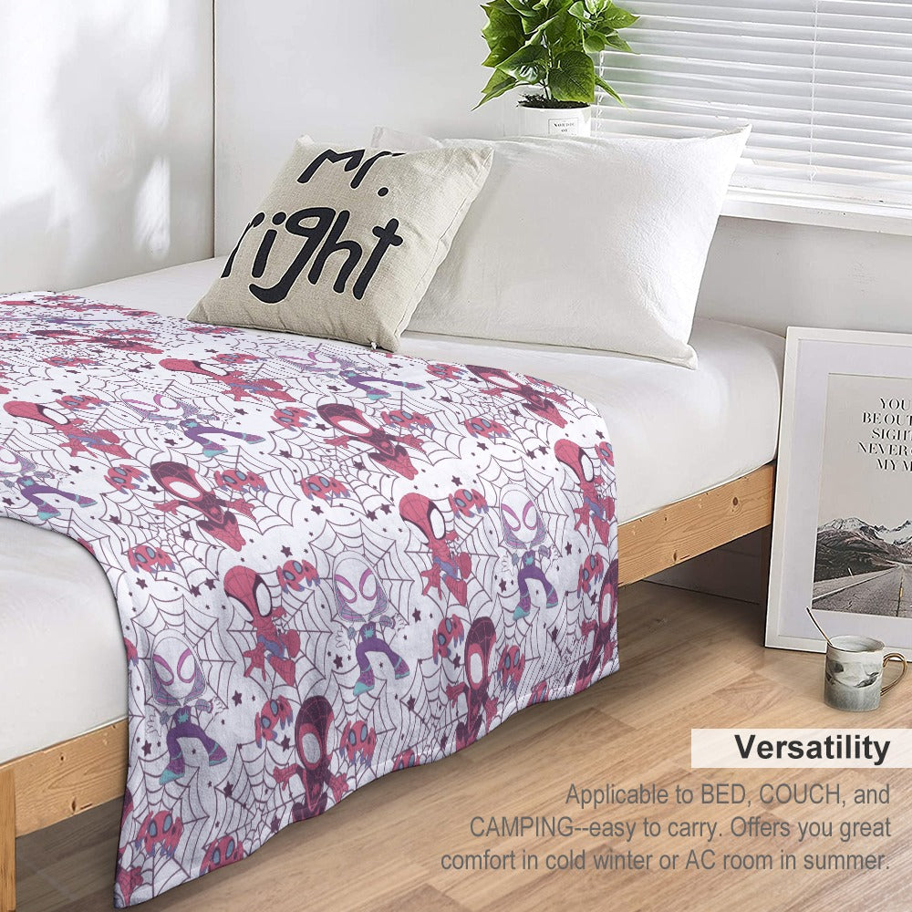 Premium Character Design Flannel Blanket - Superhero & Gaming Inspired Comfort Throw 🛋️⭐