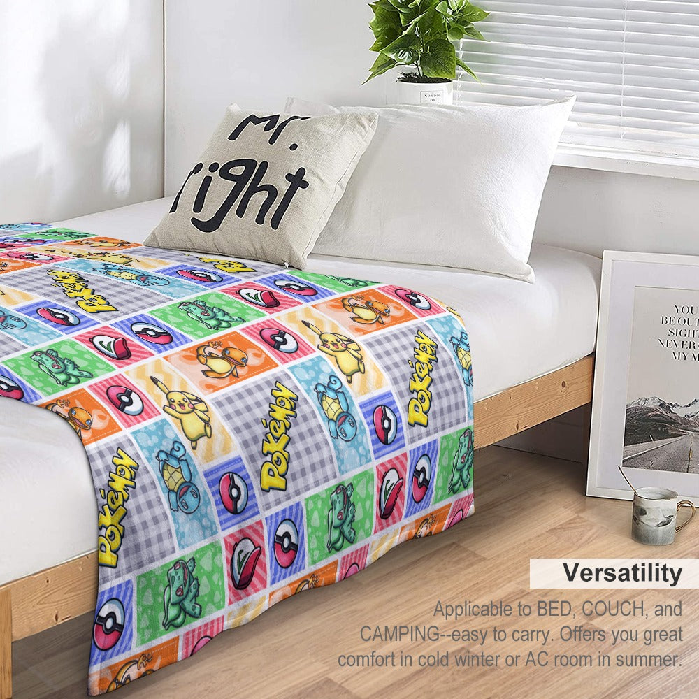 Premium Character Design Flannel Blanket - Gaming & Anime Inspired Comfort Throw 🛋️⭐
