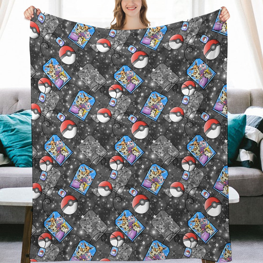Premium Character Design Flannel Blanket - Gaming & Anime Inspired Comfort Throw 🛋️⭐