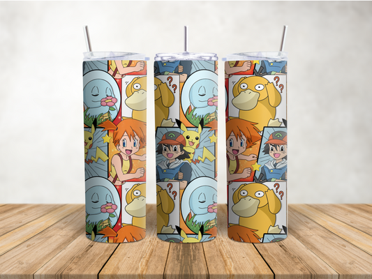Premium Character Design Skinny Tumbler - Gaming & Anime Inspired Travel Cup 🥤⭐