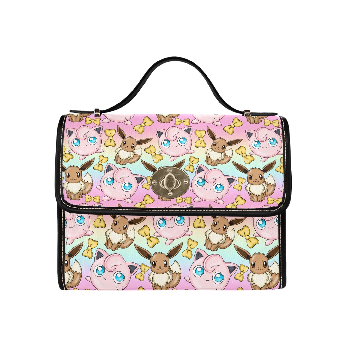 Pastel Pocket Friends Rainbow Handbag - Soft Gaming Anime Character Shoulder Bag