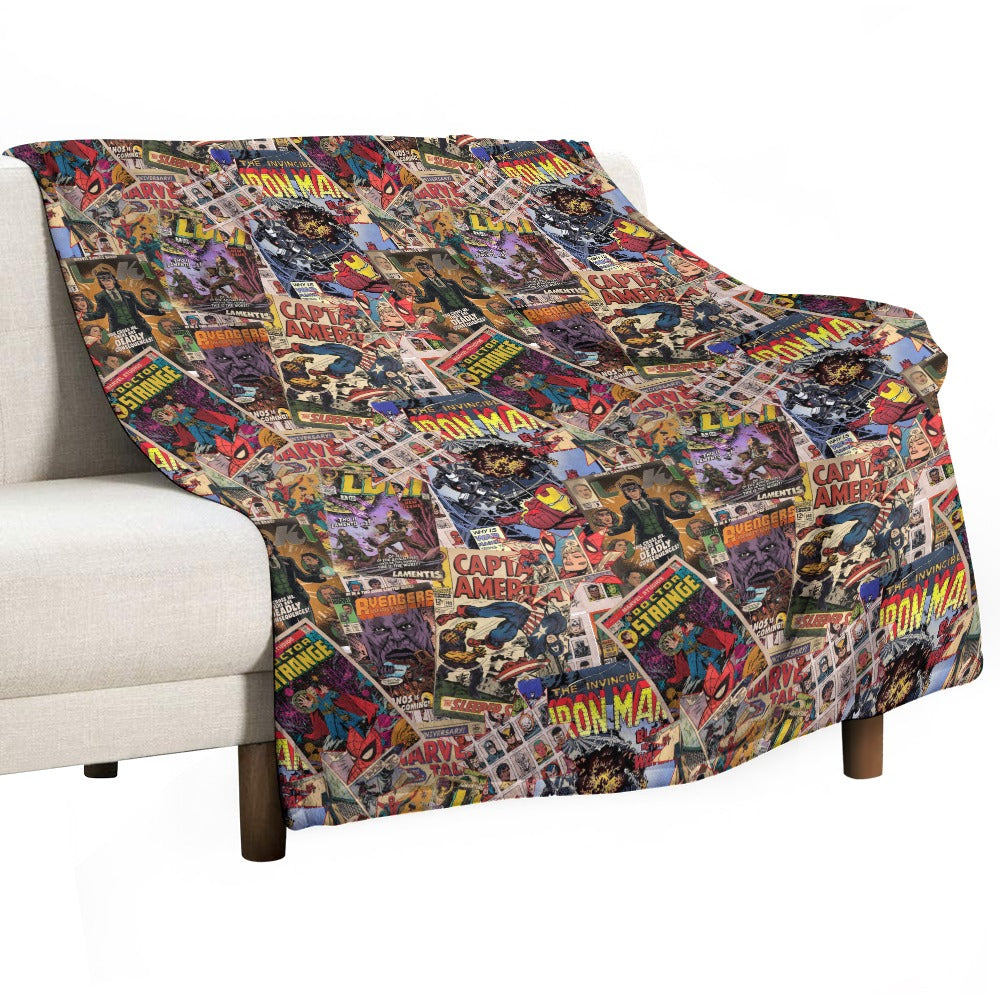 Premium Character Design Flannel Blanket - Superhero & Gaming Inspired Comfort Throw 🛋️⭐