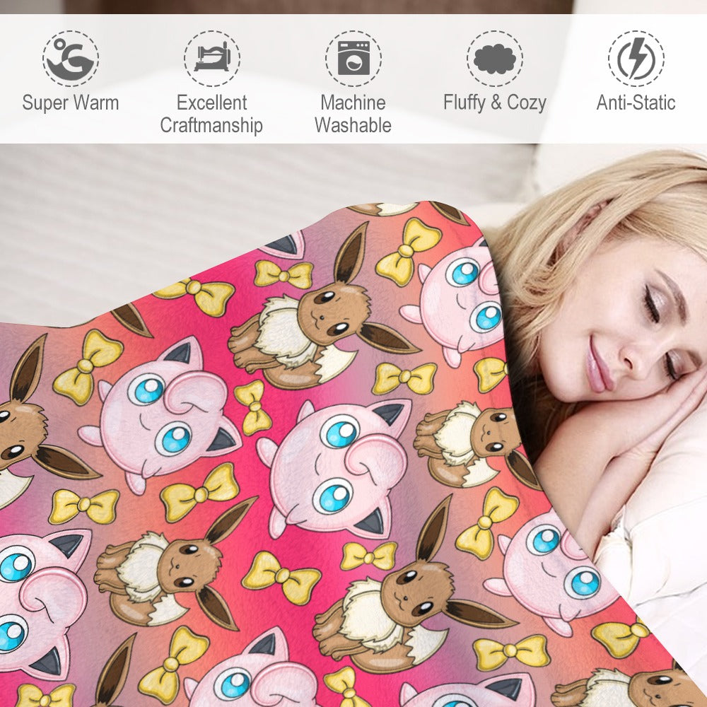 Premium Character Design Flannel Blanket - Gaming & Anime Inspired Comfort Throw 🛋️⭐