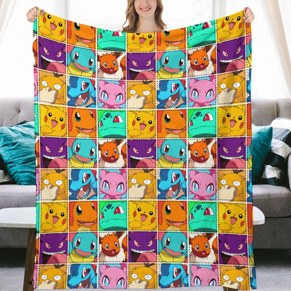 Premium Character Design Flannel Blanket - Gaming & Anime Inspired Comfort Throw 🛋️⭐