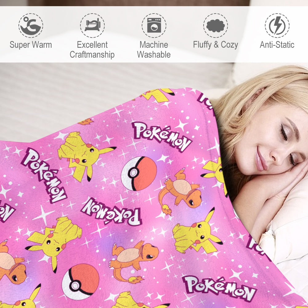 Premium Character Design Flannel Blanket - Gaming & Anime Inspired Comfort Throw 🛋️⭐