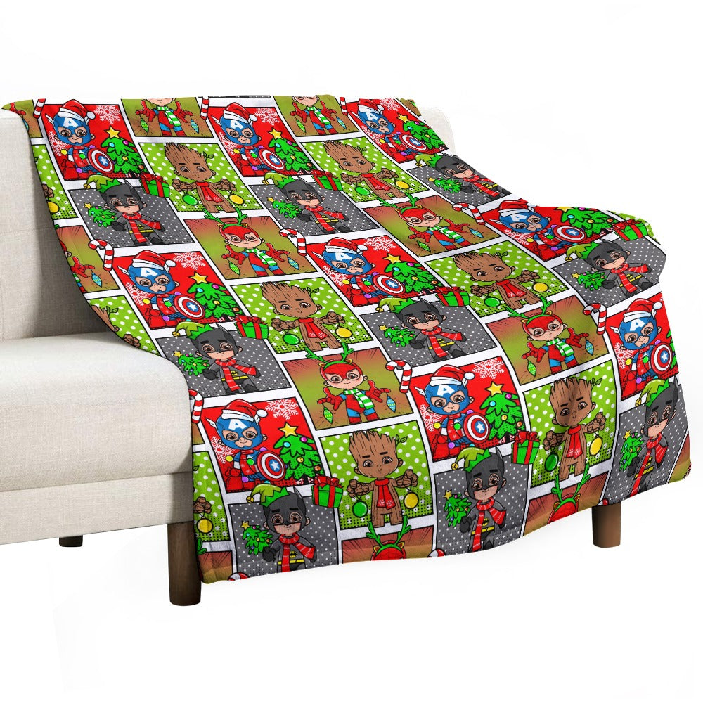 Premium Character Design Flannel Blanket - Superhero & Gaming Inspired Comfort Throw 🛋️⭐