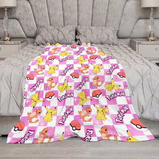 Premium Character Design Flannel Blanket - Gaming & Anime Inspired Comfort Throw 🛋️⭐
