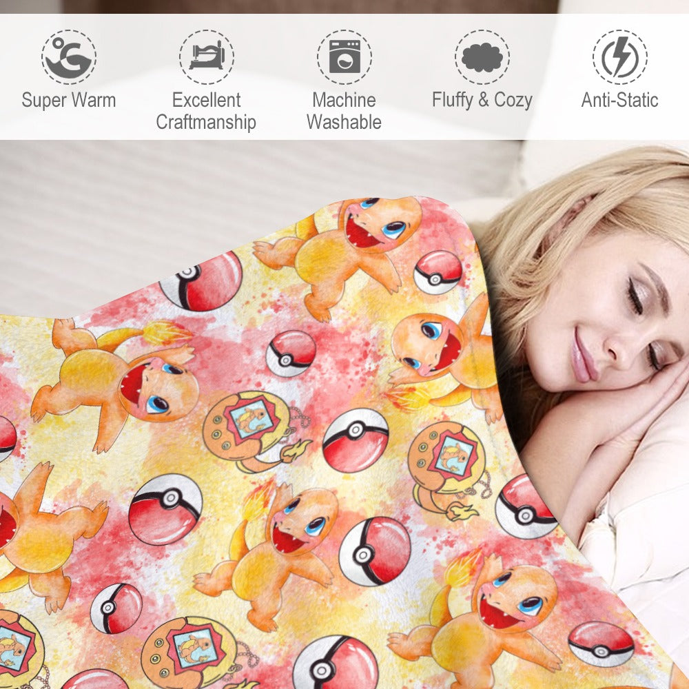 Premium Character Design Flannel Blanket - Gaming & Anime Inspired Comfort Throw 🛋️⭐