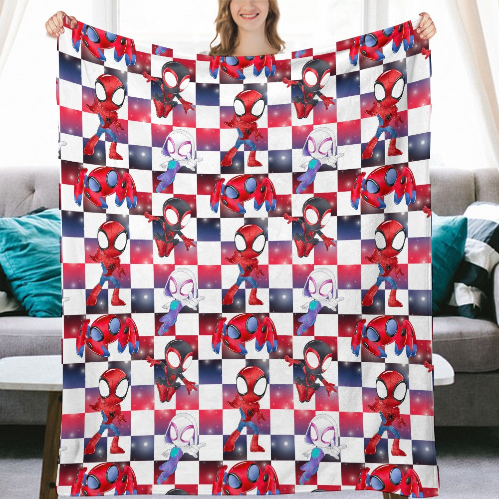 Premium Character Design Flannel Blanket - Superhero & Gaming Inspired Comfort Throw 🛋️⭐