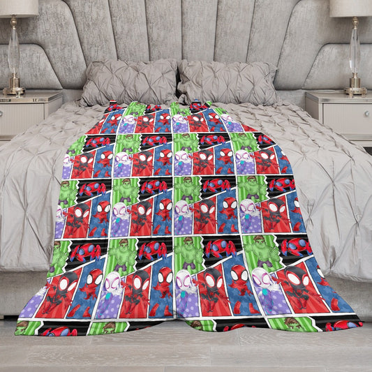 Premium Character Design Flannel Blanket - Superhero & Gaming Inspired Comfort Throw 🛋️⭐