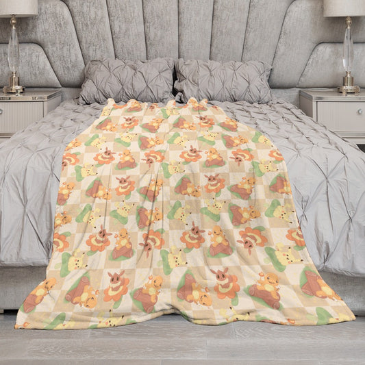 Premium Character Design Flannel Blanket - Gaming & Anime Inspired Comfort Throw 🛋️⭐