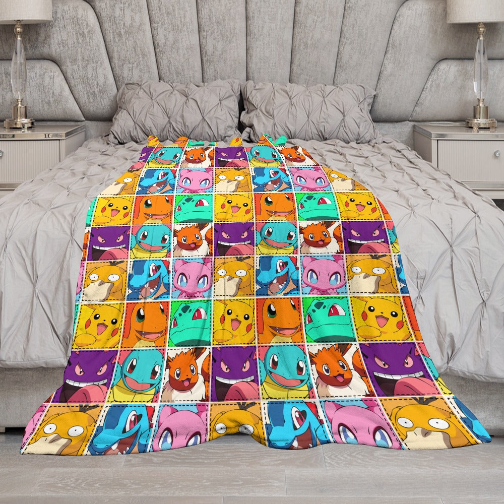 Premium Character Design Flannel Blanket - Gaming & Anime Inspired Comfort Throw 🛋️⭐