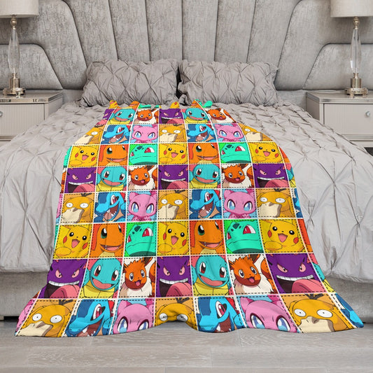 Premium Character Design Flannel Blanket - Gaming & Anime Inspired Comfort Throw 🛋️⭐