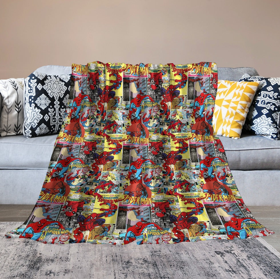 Premium Character Design Flannel Blanket - Superhero & Gaming Inspired Comfort Throw 🛋️⭐
