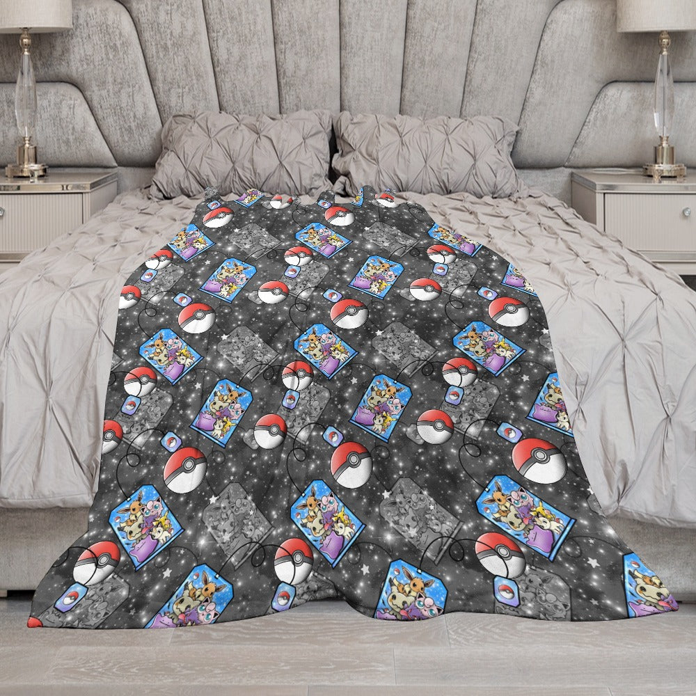 Premium Character Design Flannel Blanket - Gaming & Anime Inspired Comfort Throw 🛋️⭐