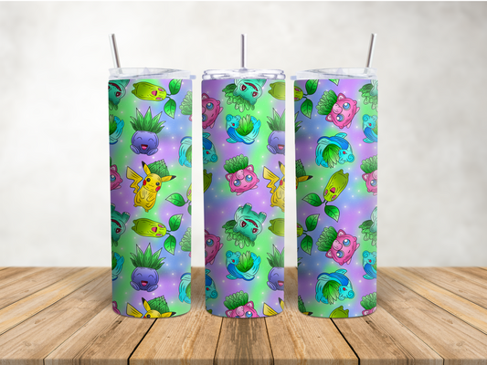 Premium Character Design Skinny Tumbler - Gaming & Anime Inspired Travel Cup 🥤⭐