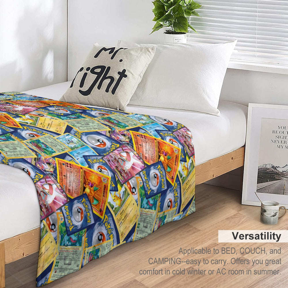 Premium Character Design Flannel Blanket - Gaming & Anime Inspired Comfort Throw 🛋️⭐